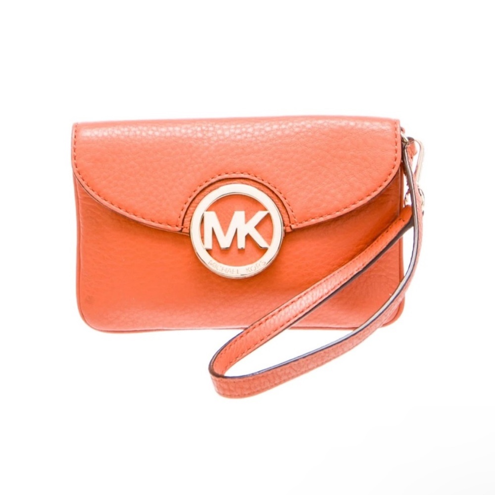 Michael Kors Vibrant Orange Clutch Wristlet